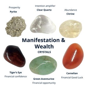 Manifestation und Reichtum Crystal Set | Geld, Erfolg & Wohlstand anziehen