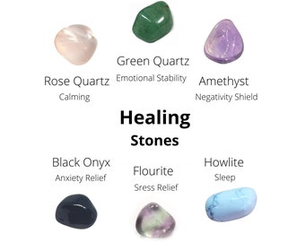 HEALING STONES, Crystals, Stress Relief, Anxiety Relief, Sleep, Emotional Balance, Calming, Positive Energy, Positivity, Gemstones, Stones