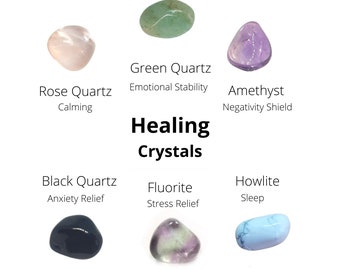 HEALING GIFT, Crystals, Stress Relief, Anxiety Relief, Sleep, Emotional Balance, Calming, Positive Energy, Positivity, Gemstones, Stones
