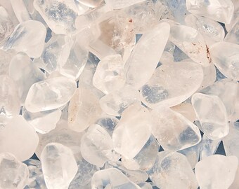 CLEAR QUARTZ CRYSTAL Chips, Healing Crystals, Tumbled Stones, Gemstones, Loose, Natural, Raw, Reiki, Infused, Energy, Powerful, Crown Chakra