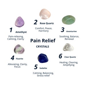 HEALING STONES, Pain Relief Crystals
