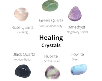 CRYSTALS FOR HEALING, Stress Relief, Anxiety Relief, Sleep, Emotional Balance, Calming, Positive Energy, Positivity, Gemstones, Stones