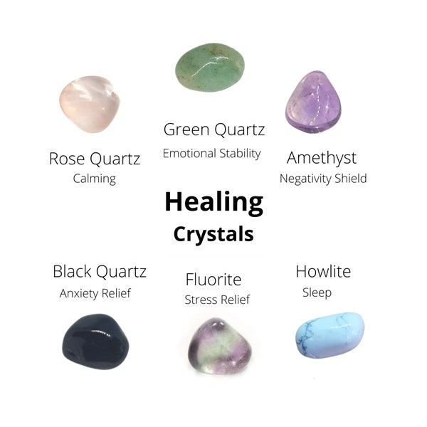 CRYSTALS FOR HEALING, Stress Relief, Anxiety Relief, Sleep, Emotional Balance, Calming, Positive Energy, Positivity, Gemstones, Stones