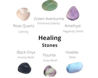 CRYSTALS FOR HEALING, Stress Relief, Anxiety Relief, Sleep, Emotional Balance, Calming, Positive Energy, Positivity, Gemstones, Stones