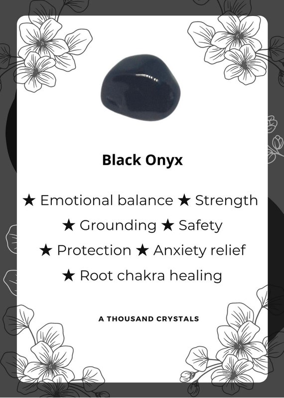 Black Onyx Tumbled Stone - Polished Black Stone - Magic Crystals