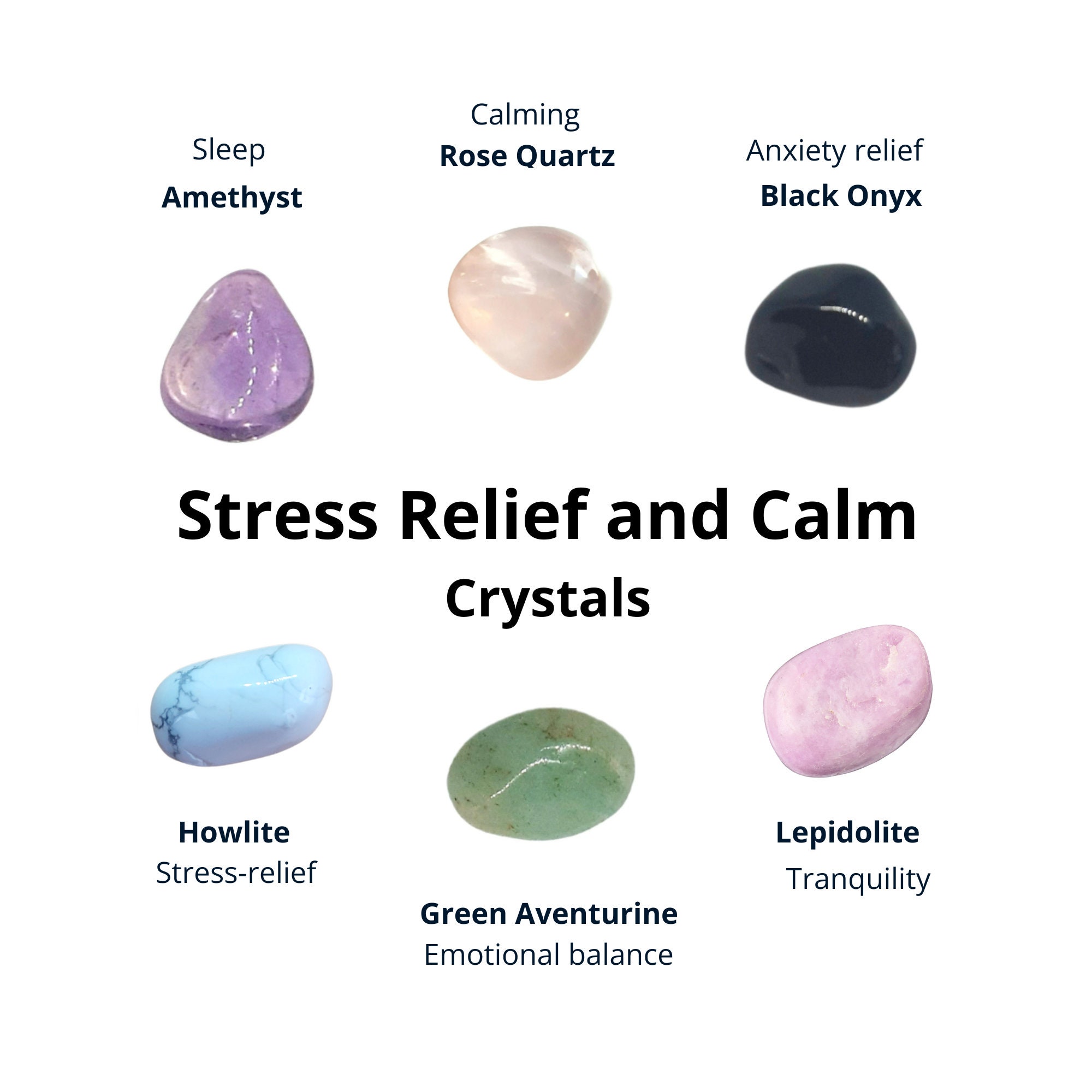 CRYSTALS FOR STRESS Relief and Calm. Crystals Gift, Gemstones, Healing ...
