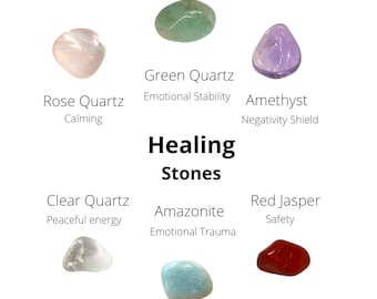 CRYSTALS FOR HEALING, Stress Relief, Anxiety Relief, Sleep, Emotional Balance, Calming, Positive Energy, Positivity, Gemstones, Stones