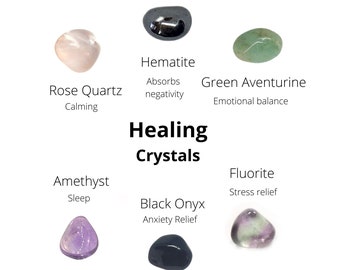 CRYSTALS FOR HEALING, Stress Relief, Anxiety Relief, Sleep, Emotional Balance, Calming, Positive Energy, Positivity, Gemstones, Stones