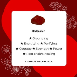 RED JASPER CRYSTAL, Red Jasper Tumbled Stone, Loose Red Jasper, Tumbled Stone Red Jasper, Red Jasper Loose, Natural Red Jasper, Healing