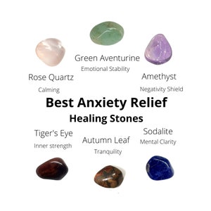 BEST ANXIETY RELIEF Crystals, Crystals for Anxiety, Stress Relief, Sleep, Calming, Positive Energy, Positivity, Gemstones, Bulk Crystals