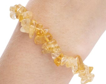 Bracciale in cristallo di citrino – Abbondanza, ricchezza, prosperità, ottimismo, creatività