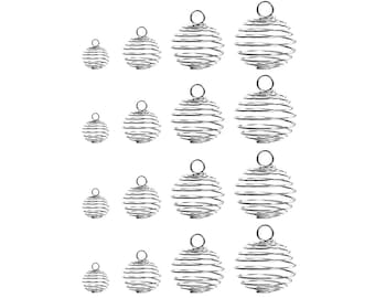 SPIRAL CAGE for Crystal Necklace, Pendants, Earrings and Keychains, Jewelry Making, Necklaces, Bracelets, Anklets, Charms