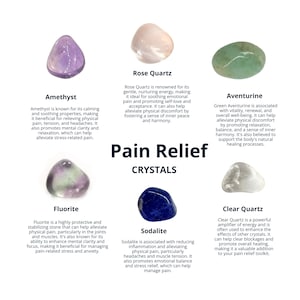 HEALING STONES, Pain Relief Crystals
