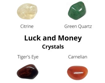 KRISTALLEN VOOR GELUK en geld, kristallen set, voor geluk, kristallen cadeau