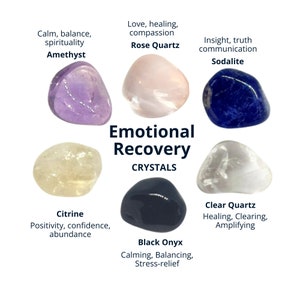 CRYSTALS FOR EMOTIONAL Recovery Healing, Stress Relief, Empowerment, Self-love,