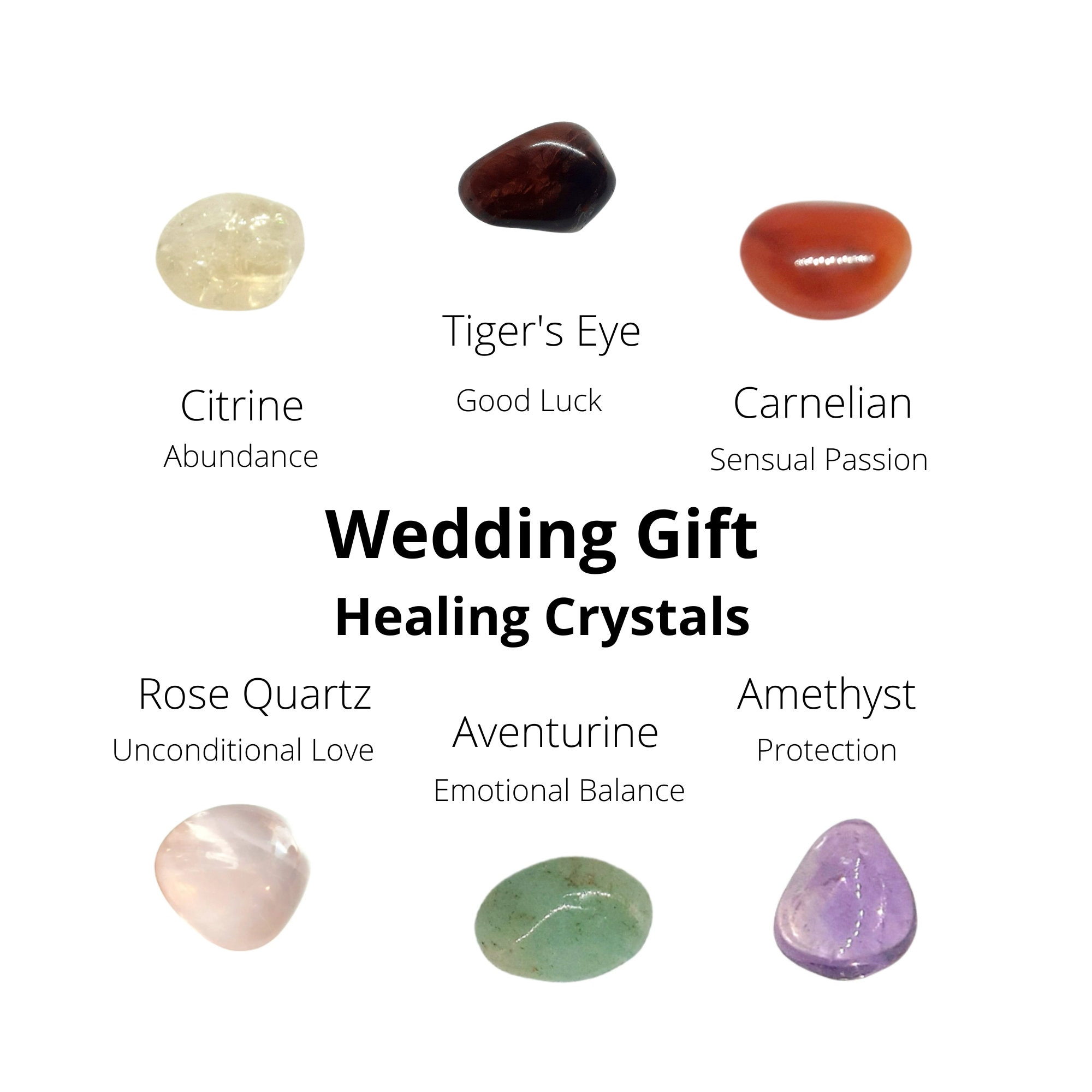 WEDDING DAY Crystal Set, Healing Crystals with Rose Quartz WEDDING DAY Crystal Set, Healing Crystals with Rose Quartz
