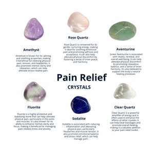 HEALING STONES, Pain Relief Crystals