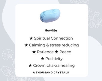 NATURAL HOWLITE, Loose Howlite, Howlite Loose, Tumbled Stone Howlite, Howlite Gemstones, Howlite Crystals, Healing Crystals and Stones