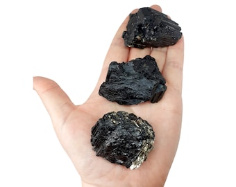 RAW BLACK TOURMALINE Crystal, Black Tourmaline Gemstone, Black Tourmaline Rough Stone, Loose Black Tourmaline, Manifestation Stone, Healing