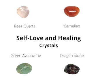 CRYSTAL SET, For Self Love and Healing, Crystals Gift, Gemstones, Stones