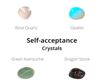 CRYSTAL SET, For Self Acceptance, Esteem, Crystals Gift, Gemstones, Stones, Self Love, Self Worth