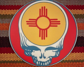 Zia Symbol New Mexico Stealie Sticker