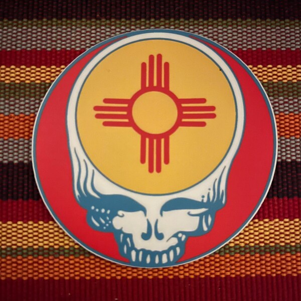 Zia Symbol New Mexico Stealie Sticker