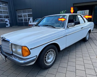 Rubber sealing strip rain strip L+R set Mercedes W123 sedan 1976-1985 new