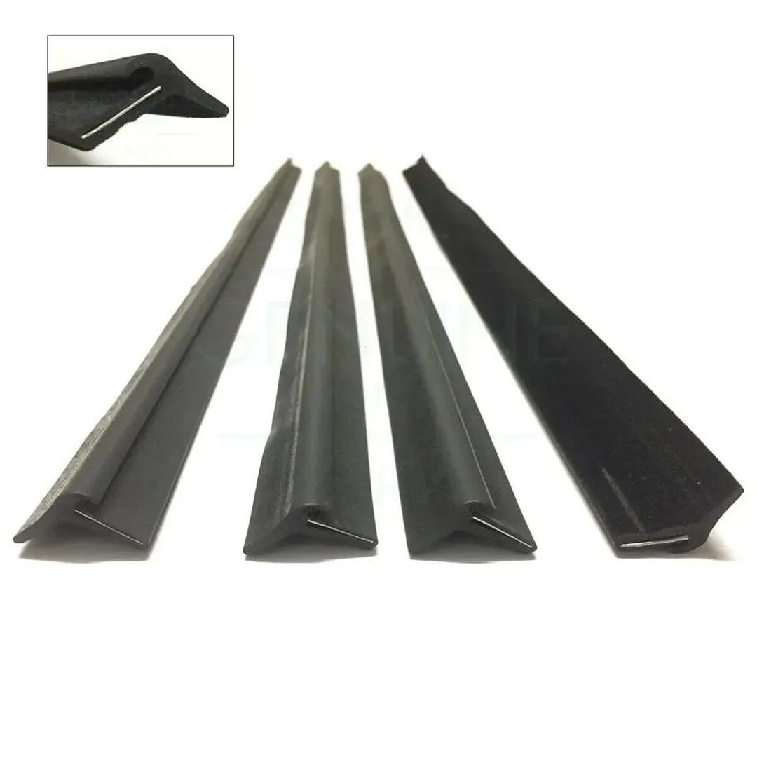 thumbnail image 2 of Mercedes W116 Window Scraper Belt Gasket Seals – 4 Piece Set, Front & Rear, Rubber 2 of 6