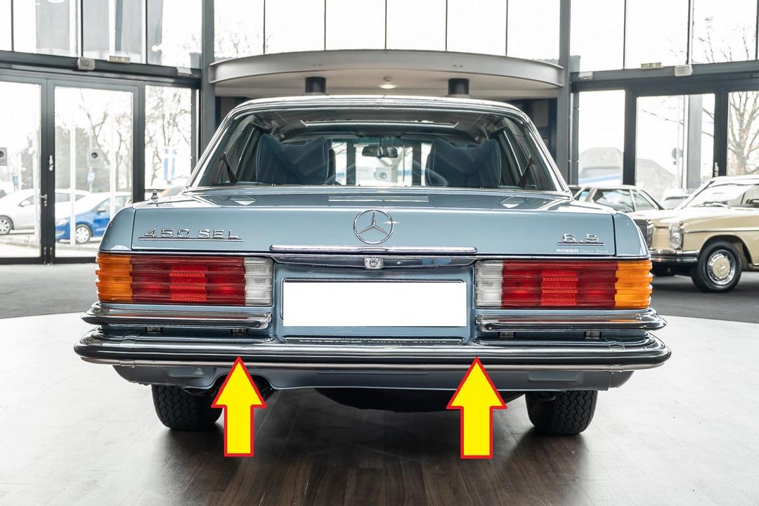 Mercedes W116 Rear Bumper Rubber - 280 Cm - EURO Style - Etsy