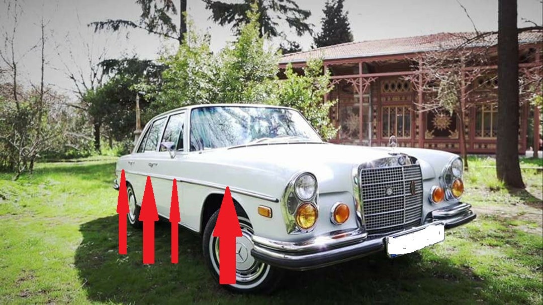 Set 4 Pièces Garniture Bois Zebrano Pour Mercedes W109 SEL Longue - Neuf