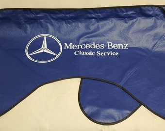 Protector de guardabarros Mercedes, imán azul con logotipo universal