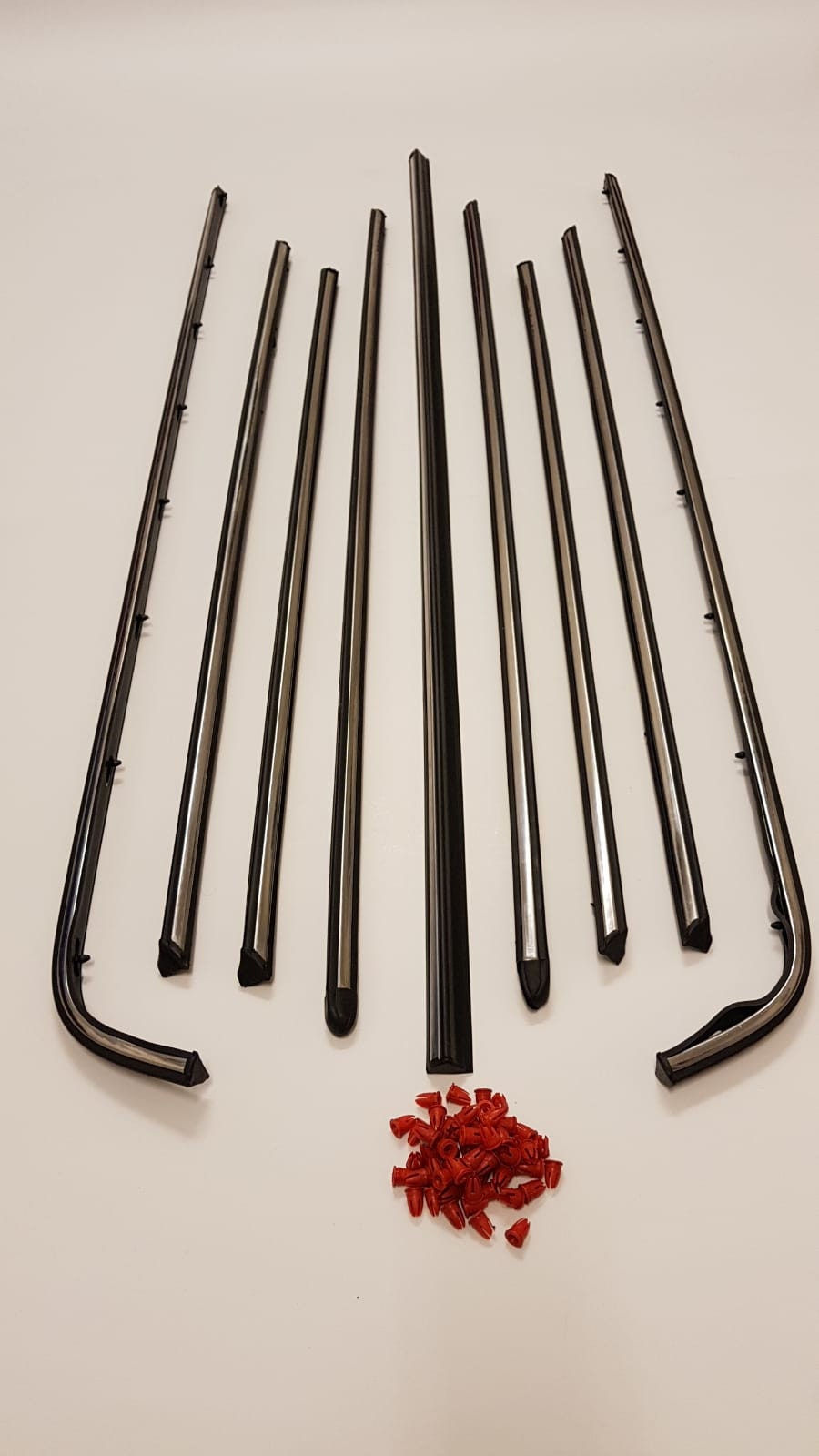 For Mercedes W123 Dash panel Control Surrounds Aluminium Polished Rings x3