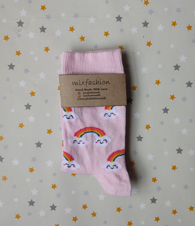 Easter Gift in UK Unicorn Rainbow Cotton Socks High Quality Gift Art UK Seller in the UK