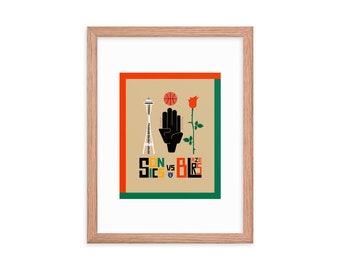 Seattle Vs Portland Basketball Part 2: Tip Off Framed Print