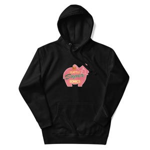 Seattle Supersonics roze olifant premium uniseks hoodie