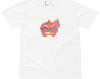 Seattle Supersonics Pink Elephant Cotton Unisex T-shirt