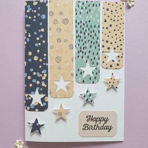 Carte d'anniversaire étoiles à imprimé léopard | Carte d'anniversaire faite main avec imprimé animal pour elle | Cartes amusantes Royaume-Uni