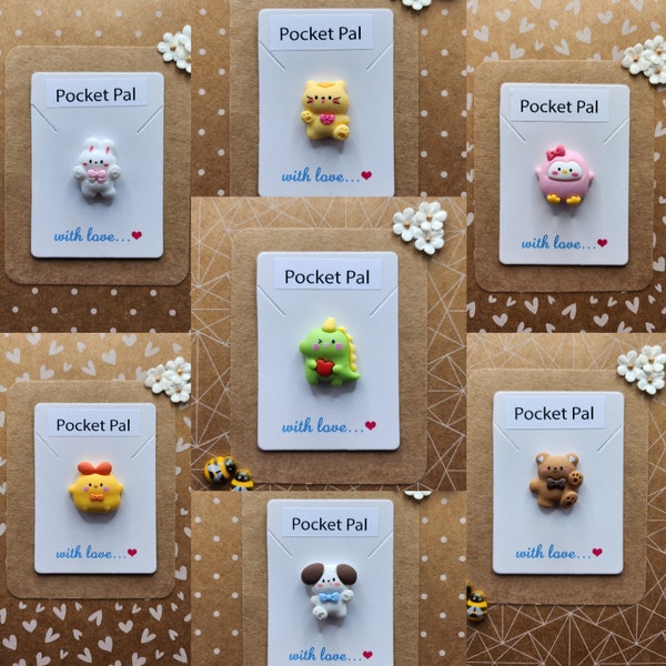 Cute Animal Pocket Pal - Pocket Hug - Sentimental Gift - Letterbox Gift - 7 Designs To Choose From