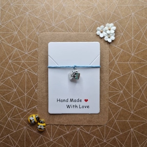 Nurse Hat Charm Wish Bracelet | String Bracelet with Silver Nurse Cap Pendant | Gift for Nurses UK