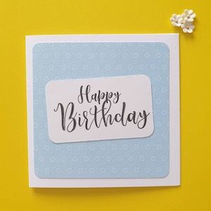 carte d'anniversaire florale | Carte de voeux faite main | Fleurs pastel | Petit cadeau abordable