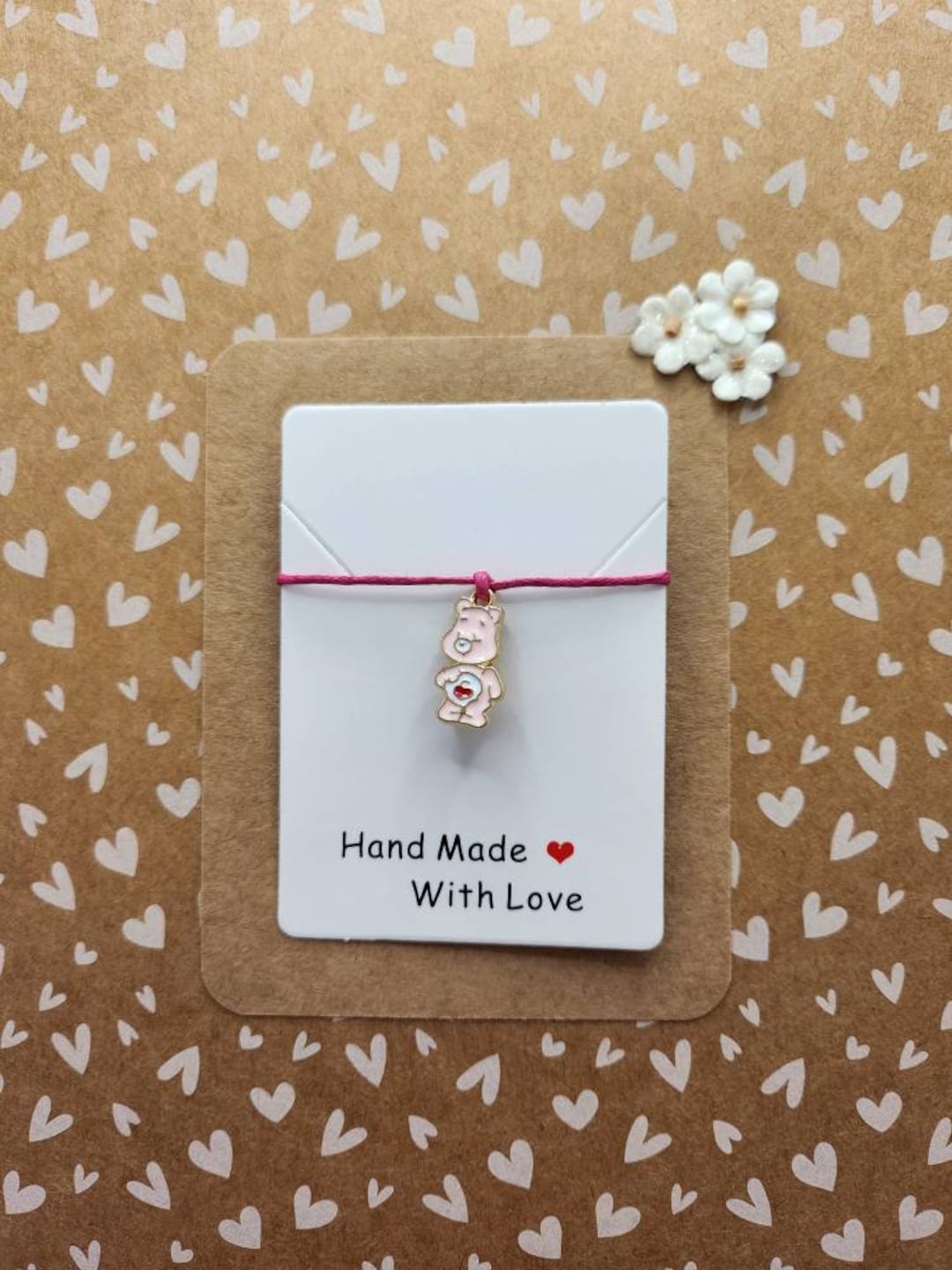 Care Bear Charm String Wish Bracelet Small Gifts Cotton Etsy