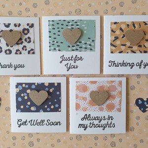 Mini-cartes des sentiments | Lot de 5 notes imprimées léopard | Petites étiquettes-cadeaux motivantes | Messages câlins de poche | Cartes avec citation positive**