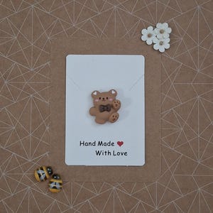Orsetto di peluche tascabile / Mini orsetto tascabile / Simpatico orsetto di conforto / Regalo ricordo da mettere nella cassetta della posta / Regalo con orsetto che ti pensa per bambini o adulti