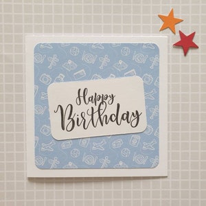 Tarjeta de cumpleaños de viaje / Saludo de cumpleaños hecho a mano con temática de aventuras / Regalo de papelería del Reino Unido