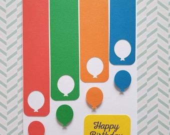 Bold Balloons Birthday Card | Colourful Handmade Greeting