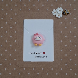 Câlin de poche pingouin rose | Mini-souvenir de poche Pal | Joli cadeau boîte aux lettres | Jeton Pingouin | Je pense à vous | Cadeau petit animal