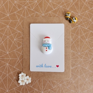 Snowman Pocket Pal | Pocket Hug Xmas Gift | Mini Festive Keepsake | Christmas Stocking Filler | Cute Holiday Gift | Secret Santa Idea