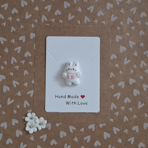 Abbraccio tascabile a forma di coniglietto / Mini amico tascabile / Simpatico regalo ricordo a forma di coniglio / Gettone "Penso a te" / Regalo di conforto per bambini o adulti