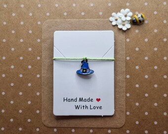Witch Hat Wish Bracelet | Spooky Halloween Small Gift | Party Bag Filler | Cute Seasonal Jewellery | Affordable UK Present